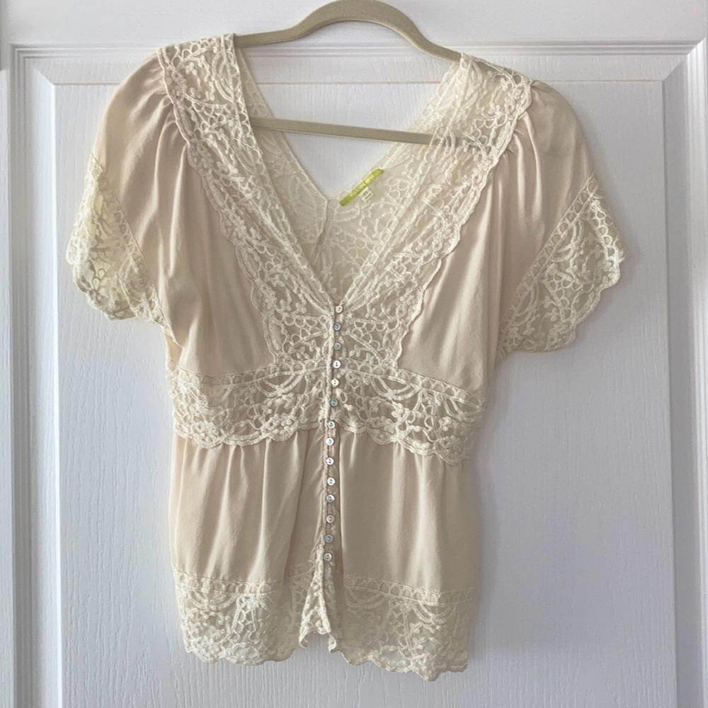 GIANNI BINI VINTAGE LACE TOP